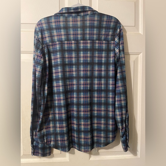 Urban Girl Appliqué Embellished Button Down Plaid Flannel Shirt Women’s Large - Picture 7 of 11